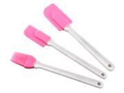 ZNUONLINE Silicone Cake Spatula Mixing Scraper Brush Butter Tool 3 Pieces Set