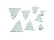 ZNUONLINE Christmas Trees Shape Cake Cookie Plunger Cutter Mold 8 Pieces Set