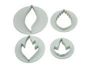 ZNUONLINE Tree Leaf Shape Cake Cookie Plunger Cutter Mold 4 Pieces Set