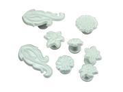 ZNUONLINE Various Flower Shape Cake Cookie Plunger Cutter Mold 8 Pieces Set