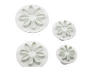 ZNUONLINE Daisy Flower Shape Cake Cookie Plunger Cutter Mold Pieces Set