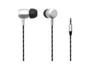 ZNUONLINE Awei ES Q35 Serpentine Fabric Cable Design Stereo Noise Isolating In ear Headphones Silver