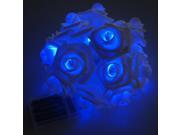 2M 20Rose Flower Lights AA Battery Box LED Lights Christmas Fairy String Lights for Outdoor Gardens Homes Wedding Christmas Party Blue
