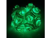 2M 20Rose Flower Lights AA Battery Box LED Lights Christmas Fairy String Lights for Outdoor Gardens Homes Wedding Christmas Party Green