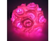 2M 20Rose Flower Lights AA Battery Box LED Lights Christmas Fairy String Lights for Outdoor Gardens Homes Wedding Christmas Party Pink