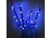 20 LED Bulbs Round Ball Globe String Lights Solar Powered Fairy Lights Decor Blue