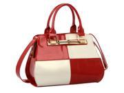 Promithi Ladies Patent Leather Color Blocking Handbag Shoulder Bag