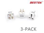 BESTEK® Grounded Universal Plug Adapter for Australia China Type 3C 3 Pack MRJ0001