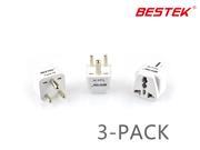 BESTEK® Grounded Universal Plug Adapter for India Type IN 3 Packs MRJ0005