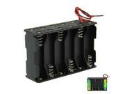 DIY 18V 12 Slot 12 x AA Battery Double Deck Back to Back Holder Case Box with Leads
