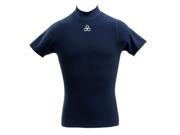 McDavid Classic Logo 793 CL Standard Mock Neck Body Shirt W Short Sleeves Navy Large