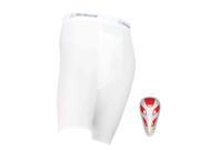 McDavid Classic Logo 710CF CL Compression Support Short W Flexcup White White Large