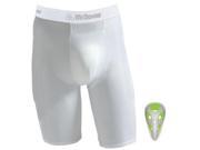 McDavid Classic Logo 7200 Y CF CL Compression Short W Flexcup White Youth Large