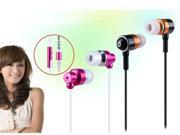 3.55 headphone earphone with microphone for smartphone Tablet PC computer laptop for iphone HTC sunsamg sony ext red or black