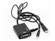 Mini HDMI male to VGA Female Video Converter Adapter Cable with Audio interface