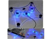 New Laptop Notebook Cooler Pad with 3 Fans Transparent fan laptop heatsink base plate for 14 15.6 inch laptop with LED