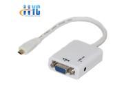 Micro HDMI to VGA Converter Adapter with Audio 3.55 mm cable Supports 1080p Full HD for laptop notebook cellphone