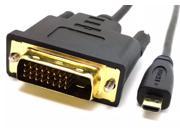 6ft Micro HDMI Male to DVI Male monitor Cable for moto phone and HDMI tablet