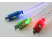 7 color light emitting charge data transmission cable USB