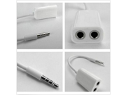 3.5mm 1 Male to 2 Female Audio Headphone Splitter Cable for iPhone 4 4S 5 5S Hot