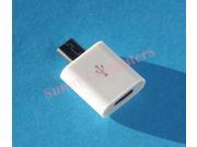 New 8pin iphone 5s ipad mini Female to Micro USB 2.0 male adapter for Samsung Galaxy note2 N7100 S4 i9500