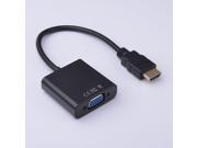 HDMI to VGA Male to female switch connector extension cable adapter 26 cm splitter black white vga to hdmi without Audio HDMI Male to VGA RGB Female HDMI to VGA