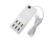 60W 6 USB Ports Wall Charger Travel Charger for iPhone 6 5s 5c 4; iPad Air mini; Samsung Galaxy S5 S4; Note 3 2; HTC; Bluetooth Speakers; Bluetooth Headsets and