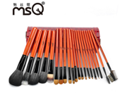 MSQ Professional Make Up 21 Pcs Natural Cosmetic Animal Hair Brush Set Pouch