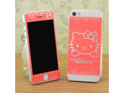 Anti scratch anti fingerprint Cartoon Tempered Glass Screen Protector Foil Front Back for iPhone 5 5s Hello Kitty