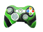 New Xbox 360 Game Controller Silicone Case Skin Protector Cover Green Camo