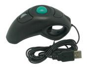 Black Wired Ergonomic Handheld 2.4GHz USB 2.0 Trackball Mouse for Windows XP Vista 7 Mac OS with Multi DPI