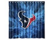 NFL Team Houston Texans Design Polyester Fabric Bath Shower Curtain 180x180 cm Waterproof and Mildewproof Shower Curtains