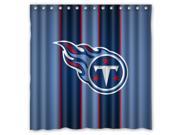 Tennessee Titans Design Polyester Fabric Bath Shower Curtain 180x180 cm Waterproof and Mildewproof Shower Curtains