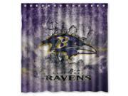 Baltimore Ravens Design Polyester Fabric Bath Shower Curtain 180x180 cm Waterproof and Mildewproof Shower Curtains