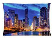 Chicago Illinois USA city Style Pillowcase Custom 20x30 Inch Zippered Pillow Case