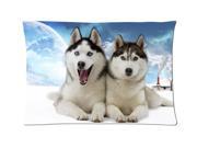 Husky Wolf Snow Style Pillowcase Custom 20x30 Inch Zippered Pillow Case