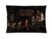 LeBron James Style Pillowcase Custom 20x30 Inch Zippered Pillow Case