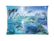 Dolphins Of The World Style Pillowcase Custom 20x30 Inch Zippered Pillow Case