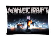 Game Minecraft Fire Style Pillowcase Custom 20x30 Inch Zippered Pillow Case