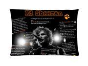 Ed Sheeran Words Style Pillowcase Custom 20x30 Inch Zippered Pillow Case