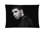 Drake BLACK Style Pillowcase Custom 20x30 Inch Zippered Pillow Case