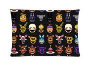 Five Nights at Freddy Style Pillowcase Custom 20x30 Inch Zippered Pillow Case