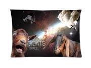 Goats In Space Style Pillowcase Custom 20x30 Inch Zippered Pillow Case