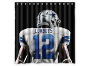 American Football Player Dallas Cowboys NFL Design Polyester Fabric Bath Shower Curtain 180x180 cm Waterproof and Mildewproof Shower Curtains Pattern01