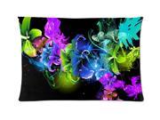 Sparkle Flowers Abstract Art Style Pillowcase Custom 20x30 Inch Zippered Pillow Case