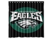 Philadelphia Eagles 03 NFL Design Polyester Fabric Bath Shower Curtain 180x180 cm Waterproof and Mildewproof Shower Curtains Pattern01