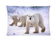 Polar Bear Swimming Under Water Style Pillowcase Custom 20x30 Inch Zippered Pillow Case