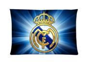 Real Madrid Style Pillowcase Custom 20x30 Inch Zippered Pillow Case