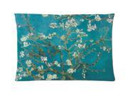 Van Gogh Almond Blossom Style Pillowcase Custom 20x30 Inch Zippered Pillow Case