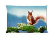 Rodents Squirrels Stones Ginger Style Pillowcase Custom 20x30 Inch Zippered Pillow Case